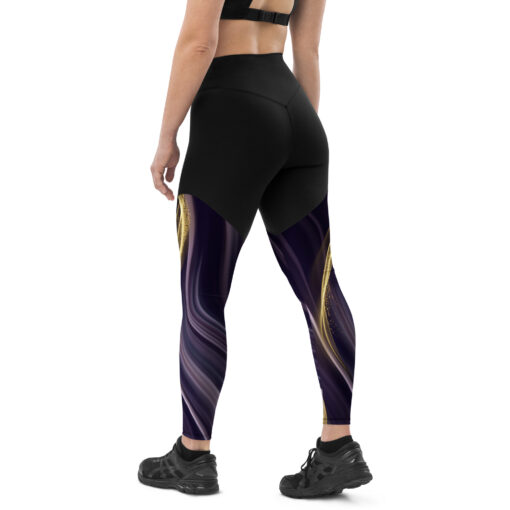 Sports Leggings | Purple Lines - Bilde 6