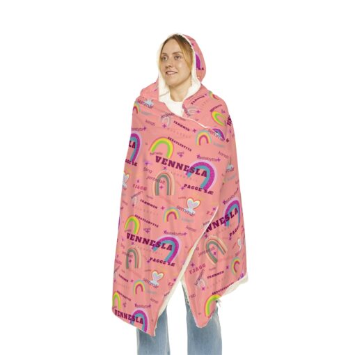 Kose Teppe med Hette | Rosa | Vennesla - Bilde 2