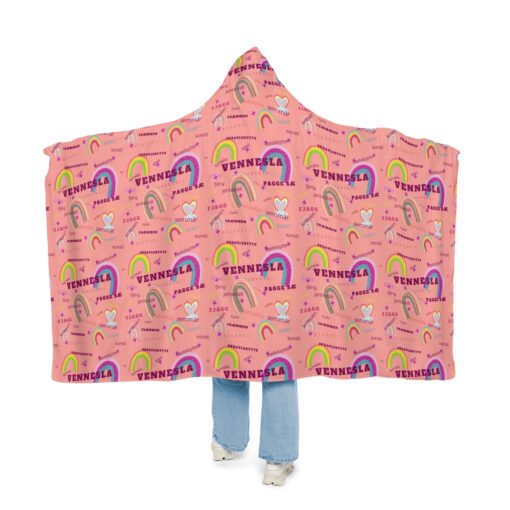 Kose Teppe med Hette | Rosa | Vennesla