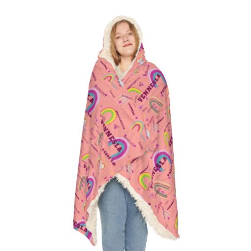 Kose Teppe med Hette | Rosa | Vennesla - Bilde 5