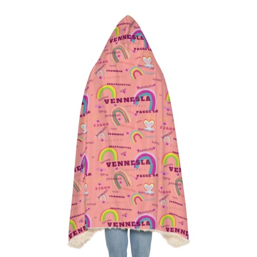 Kose Teppe med Hette | Rosa | Vennesla - Bilde 6