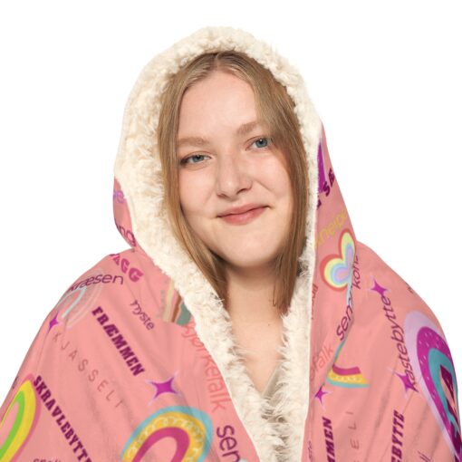 Kose Teppe med Hette | Rosa | Vennesla - Bilde 7