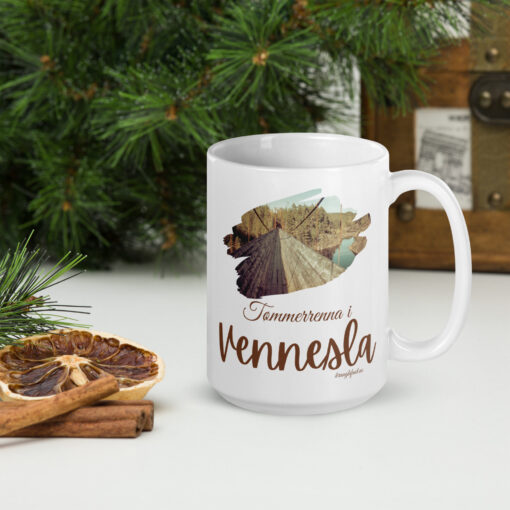 Venneslakrus | Hvit Med Bilde | Tømmerrenna - Hengebrua - Bilde 4